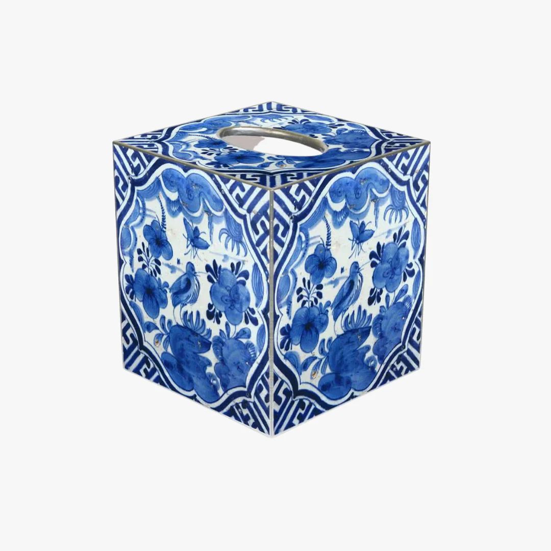 Blue Delft Bird Tissue Box Cover | Dear Keaton