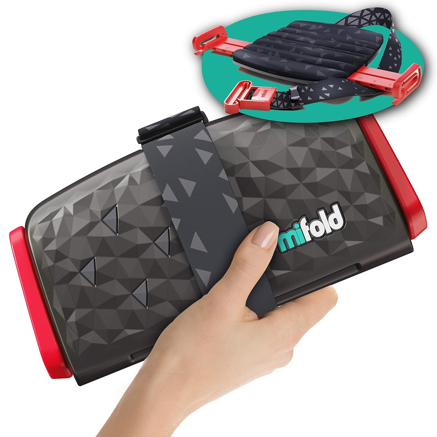 New Mifold Comfort Grab-and-go Car Backless Booster Seat-Compact and Portable for Every Day, Carpooling, Travel, Charcoal Grey | Amazon (US)
