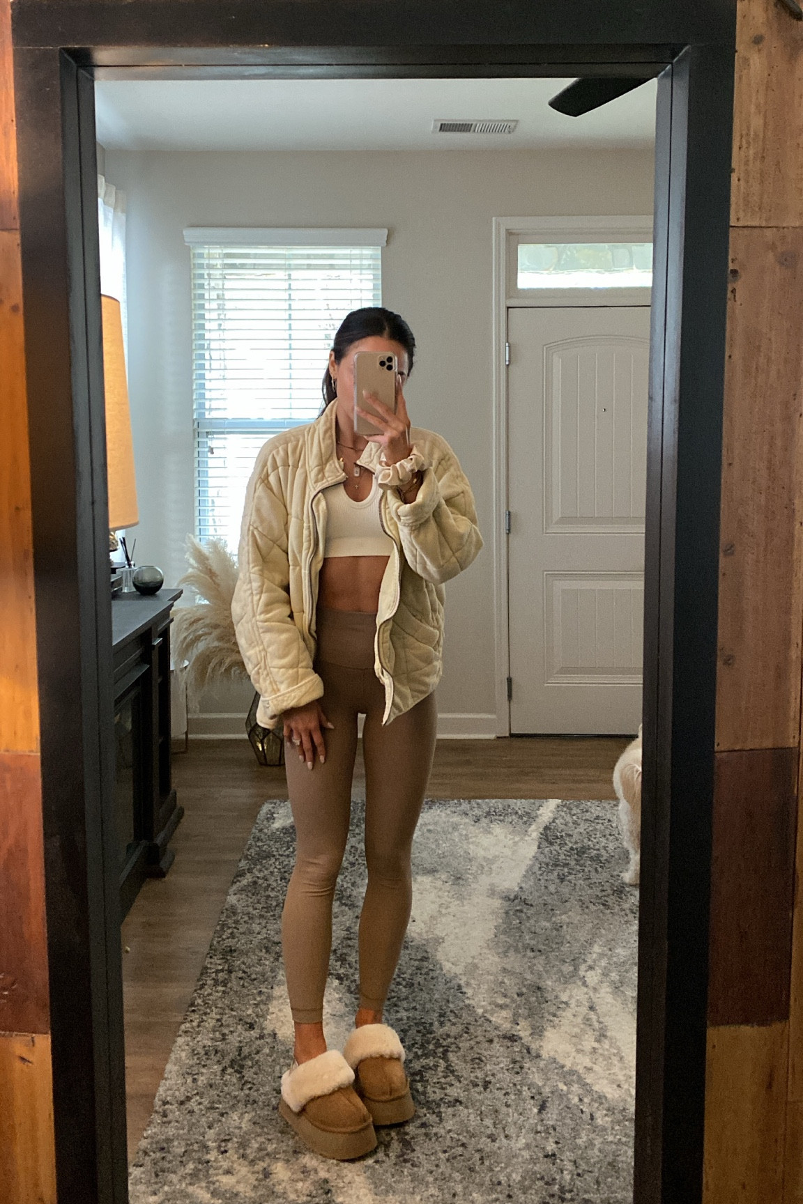 Xs in jacket 
Xs in leggings 

#LTKfit #LTKunder50