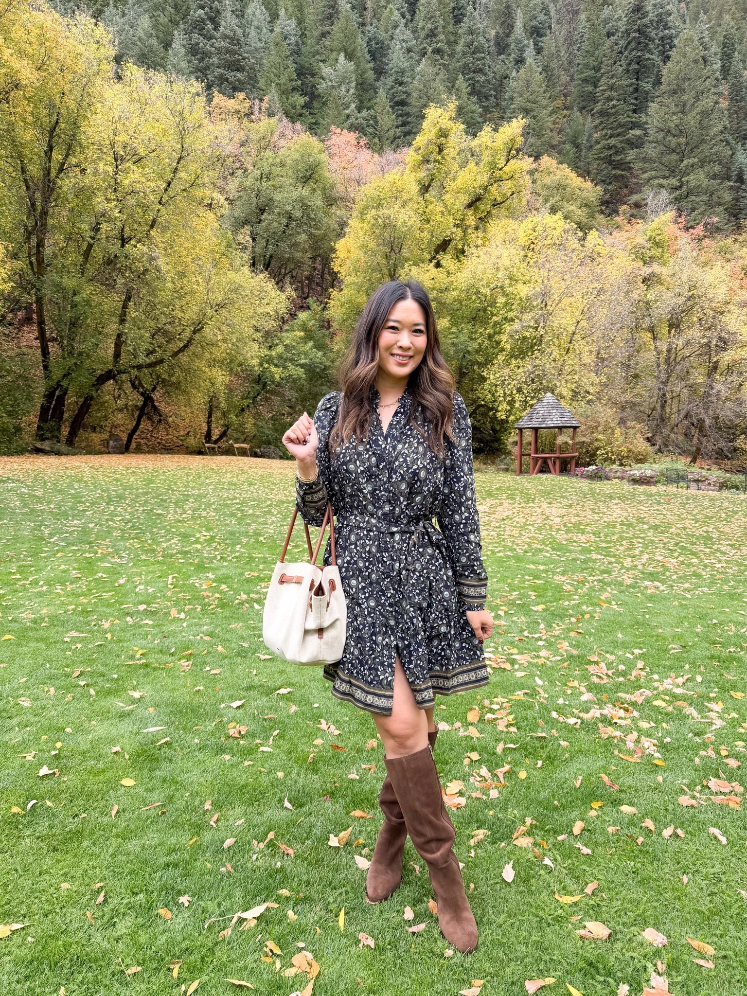 Outfit for an outdoor event in the mountains 
Dress: Small