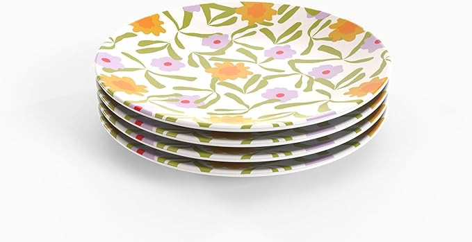 TervisHome Melamine Salad Plates - Set of 4 | Enchanted Garden Collection | Durable Stoneware-lik... | Amazon (US)