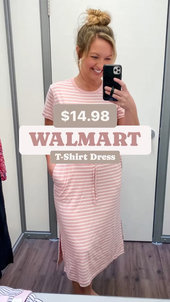 Walmart new spring dress arrival!! This pink and white stripe midi T-shirt dress is so good and under $15!
I am wearing size medium 
I love this as a casual work dress, teacher dress or paired with a Jean jacket for casual date night! 

Walmart new arrival spring dress Walmart fashion Walmart dress Walmart T-shirt dress spring dress midi dress pink and white stripe dress casual dress teacher dress teacher outfit work outfit  causal workwear 

#LTKmidsize #LTKworkwear #LTKfindsunder50