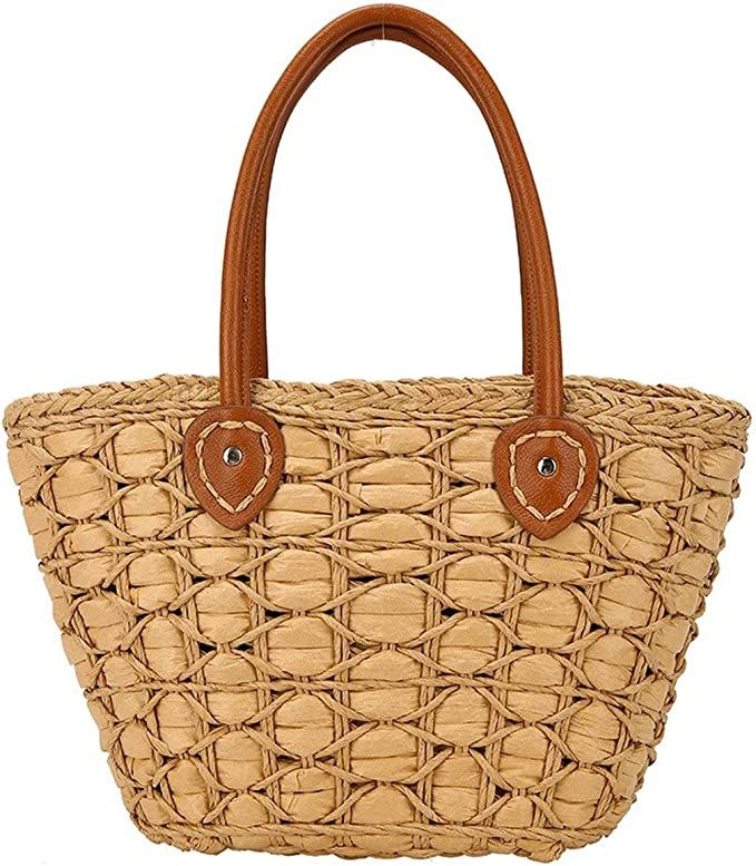 UniCloud Straw Tote Rattan Woven Summer Shoulder Bag | Amazon (US)