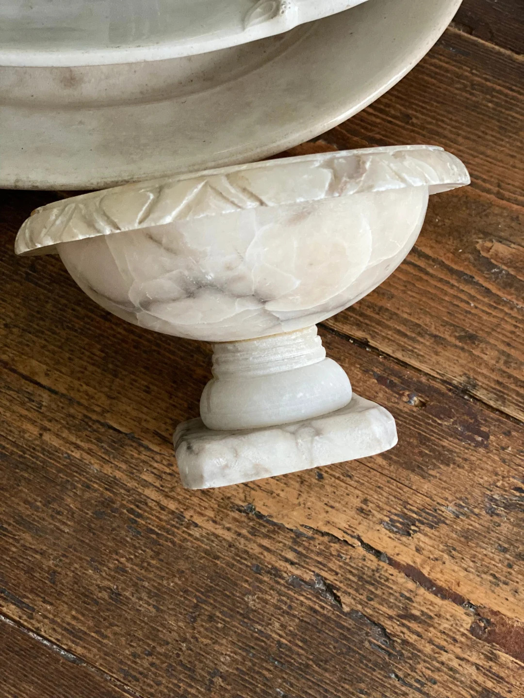 Beautiful Carved Italian Alabaster Bird Bath Fabulous Shelfie or Porch Decor - Etsy | Etsy (US)