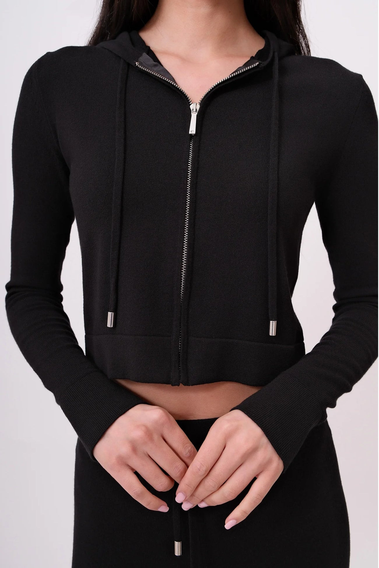 MALIBU ZIP-UP HOODIE (NOIR) | CHLOE COLETTE