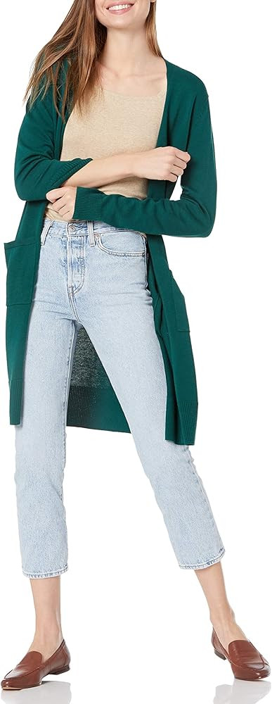 Amazon Essentials Women's Lightweight Longer Length Cardigan Sweater (Available in Plus Size) | Amazon (US)
