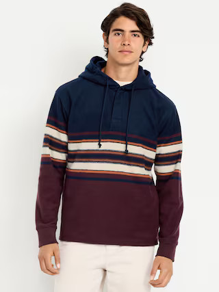 Plush Rugby Pullover Hoodie | Old Navy (US)