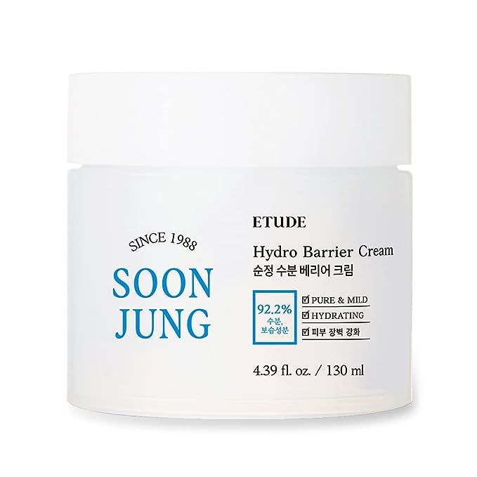 Etude House Soonjung Hydro Barrier Cream BIG SIZE 130ml (New Version) | Moisturizing and soothing... | Amazon (US)