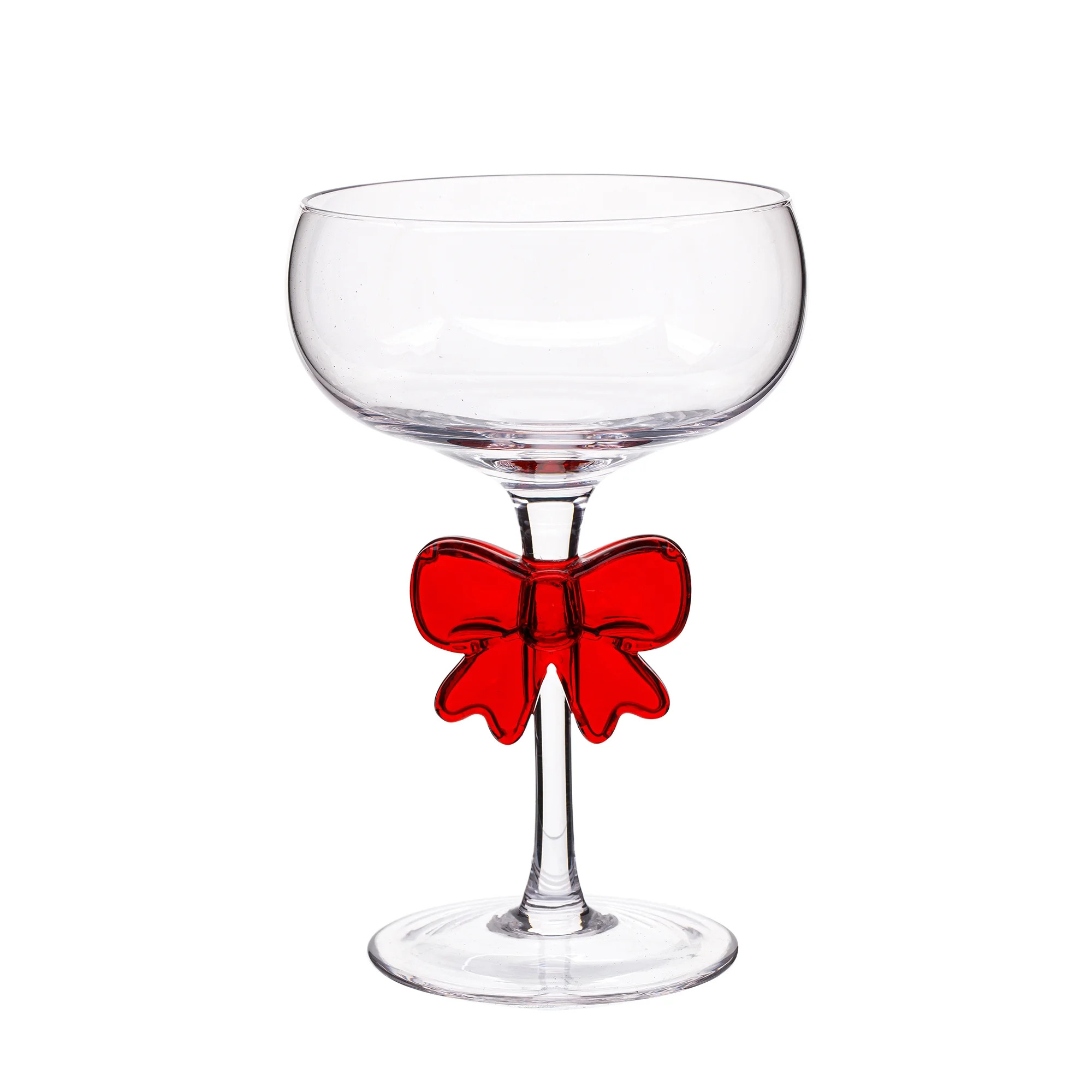 Bow Coupe Glass 10 OZ Holiday Time | Walmart (US)