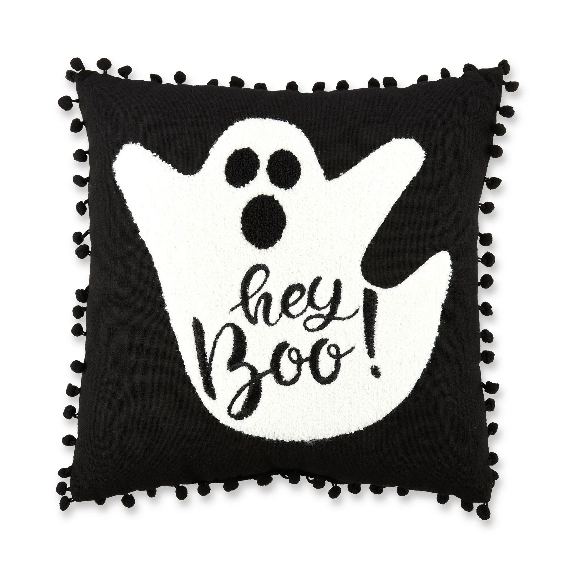 Halloween, Fall 12 in Black and White Ghost Decorative Pillow, Adult, Way to Celebrate - Walmart.... | Walmart (US)