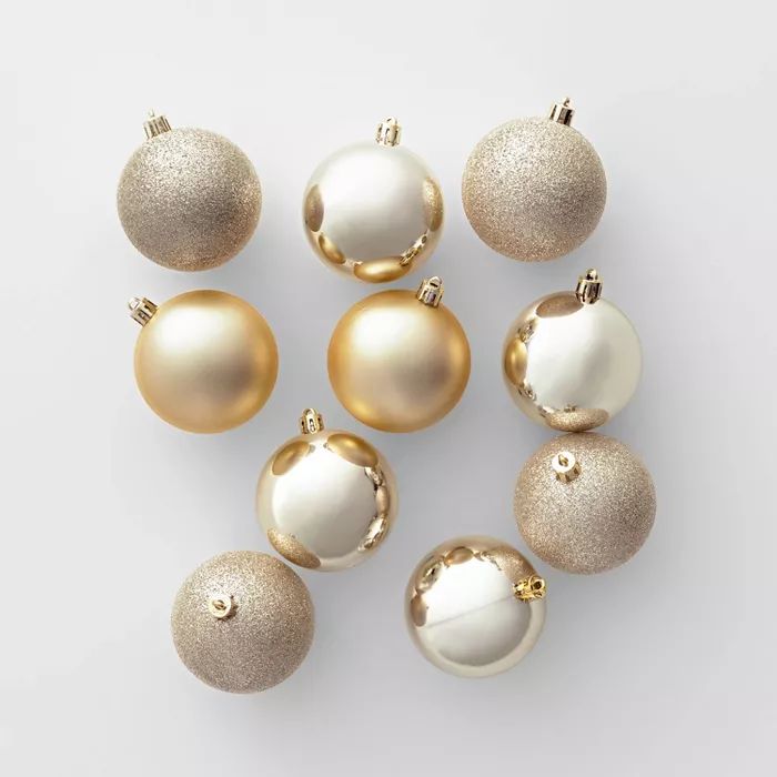 50ct Christmas Ornament Set 70mm Champagne - Wondershop™ | Target