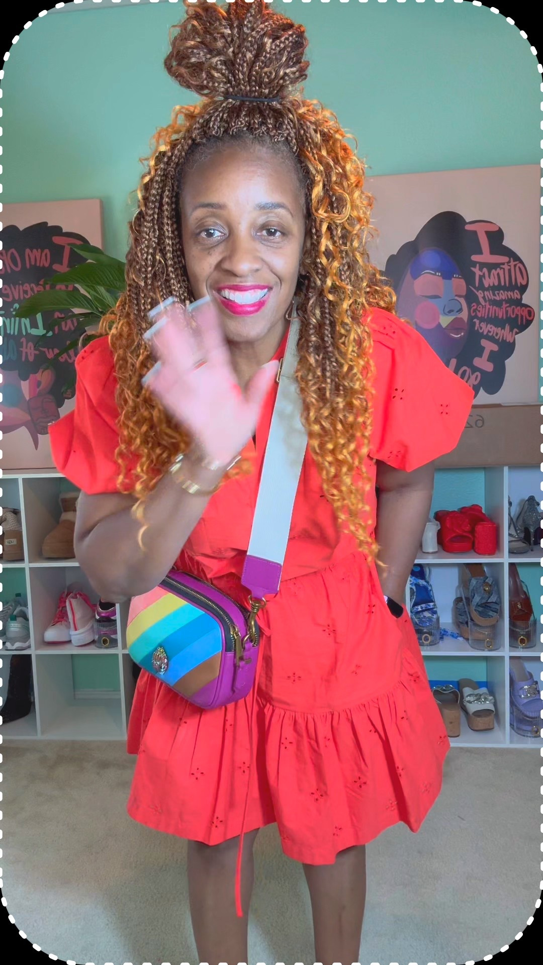 🎨✨COLOR ME CONFIDENT✨🎨

Serving LEWKS on a budget and not missing a beat! This colorful masterpiece from Walmart is proof that fashion doesn’t have to be expensive to be EXPLOSIVE! 💥

Paired with a bold Kurt Geiger purse that’s giving “Don’t look too long or you’ll fall in love” — and the arm candy? Honey, it’s a curated mix of Kurt Geiger, Kate Spade, Dollar Tree (YES, Dollar Tree 👏🏽) and T.J.Maxx — because this style game has no price limits, only taste.

💁🏽‍♀️Fashion rule #1: Mix high, low, and fabulous with no apologies.

💬 Comment if you’re loving this vibrant vibe and tag your budget bougie bestie who needs this inspo!

#StyledByKey #ColorPopQueen #WalmartFinds #KirkGeigerVibes #JewelryStackedAndSnatched #TJMaxxStyle #KateSpadeMoments #DollarTreeDrip #ClosetConfidenceClub