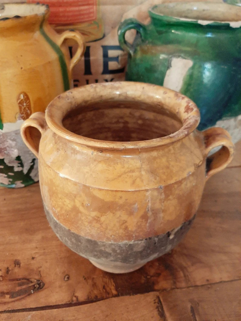 Antique French Mustard Confit Pot: Large Terra Cotta Pottery With Handles - Etsy | Etsy (US)