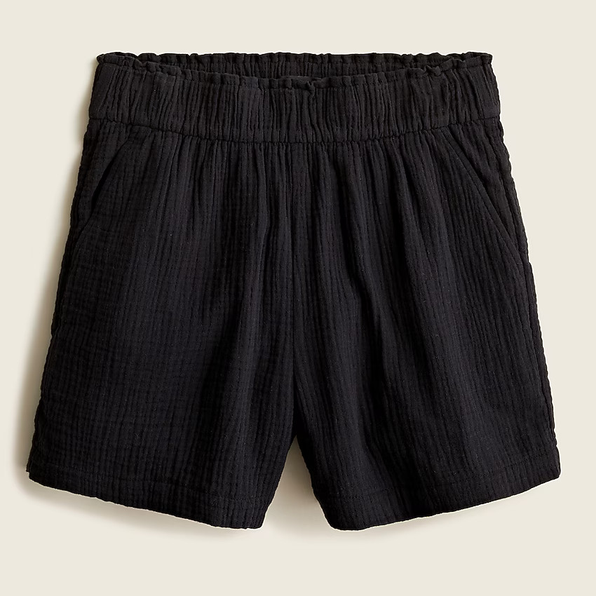 Pull-on soft-crinkle gauze short | J. Crew US