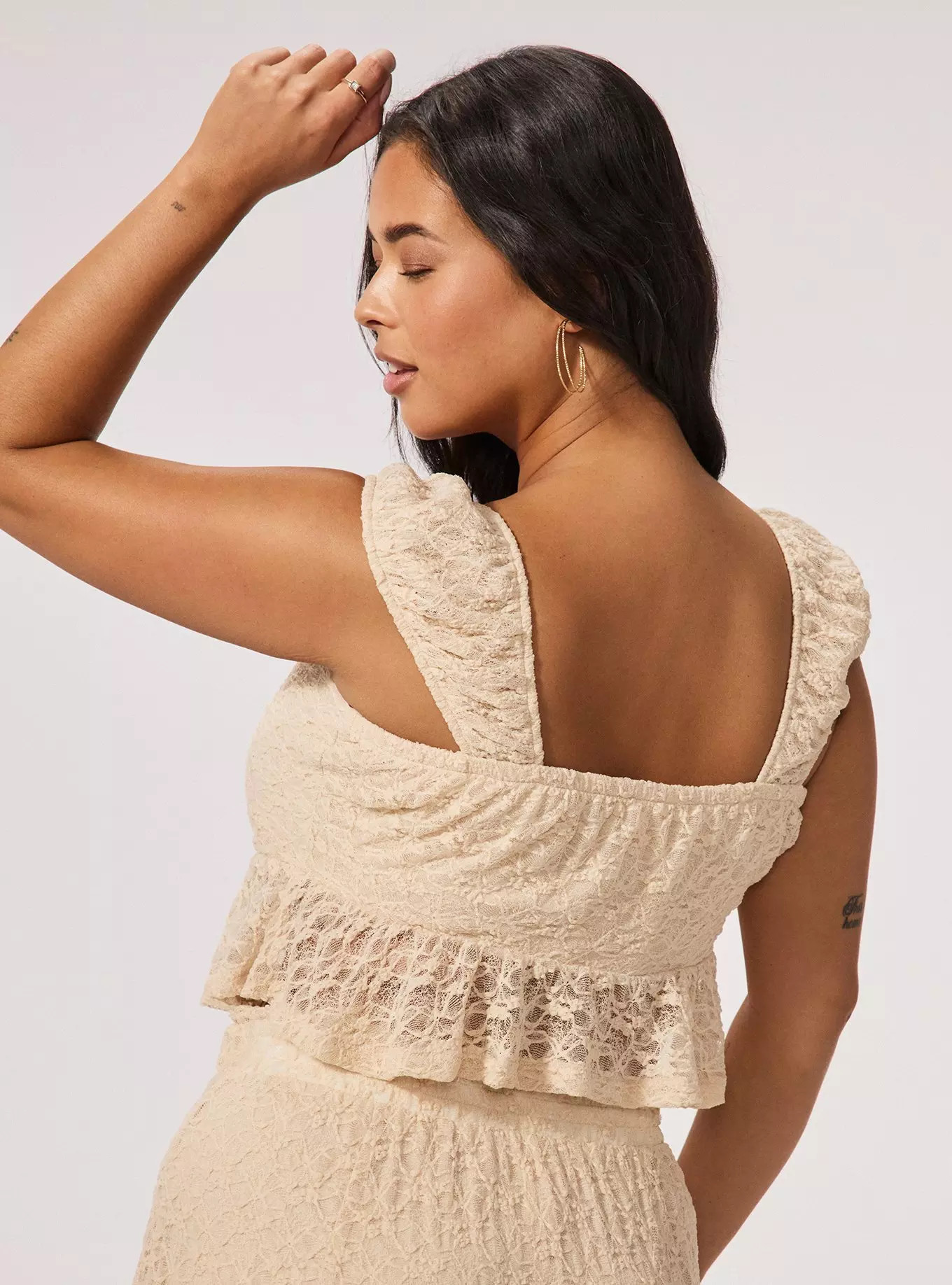 Festi Cropped Lace Babydoll Top | Torrid (US & Canada)