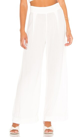 Roma Wide Leg Tuxedo Pant in Bone | Revolve Clothing (Global)