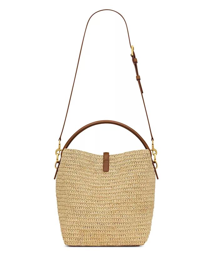Saint Laurent Le 37 Woven Raffia and Vegetable-Tanned Leather Bucket Bag Back to results -  Handb... | Bloomingdale's (US)
