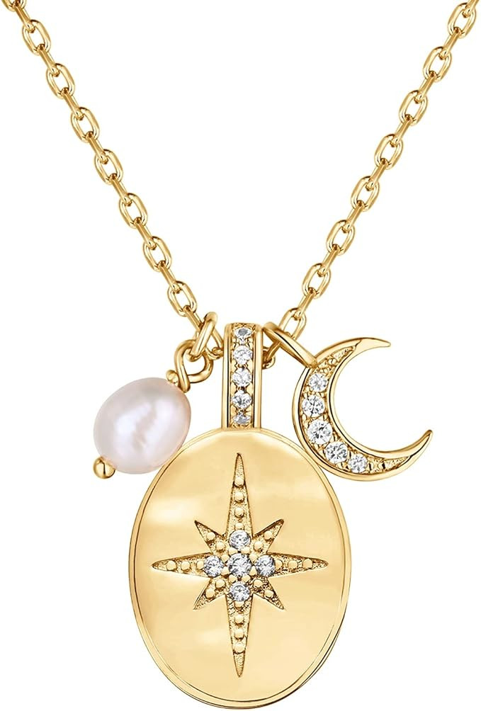 PAVOI 14K Gold Plated Star, Coin, Butterfly, Lightning Cluster Pendant Necklace for Women (Cluste... | Amazon (CA)
