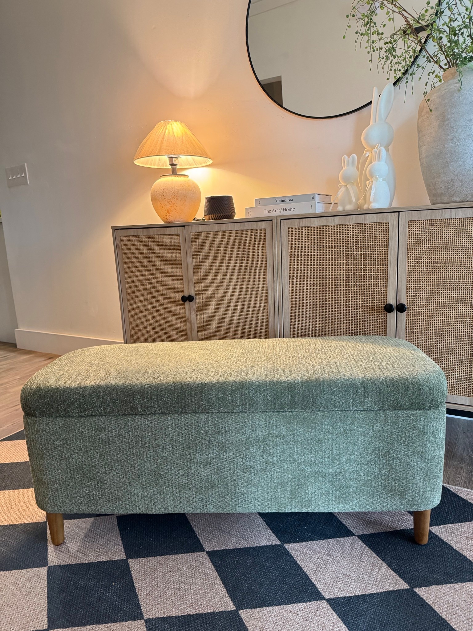 @Wayfair  bench, rug, lamp, and console. 

#LTKHome