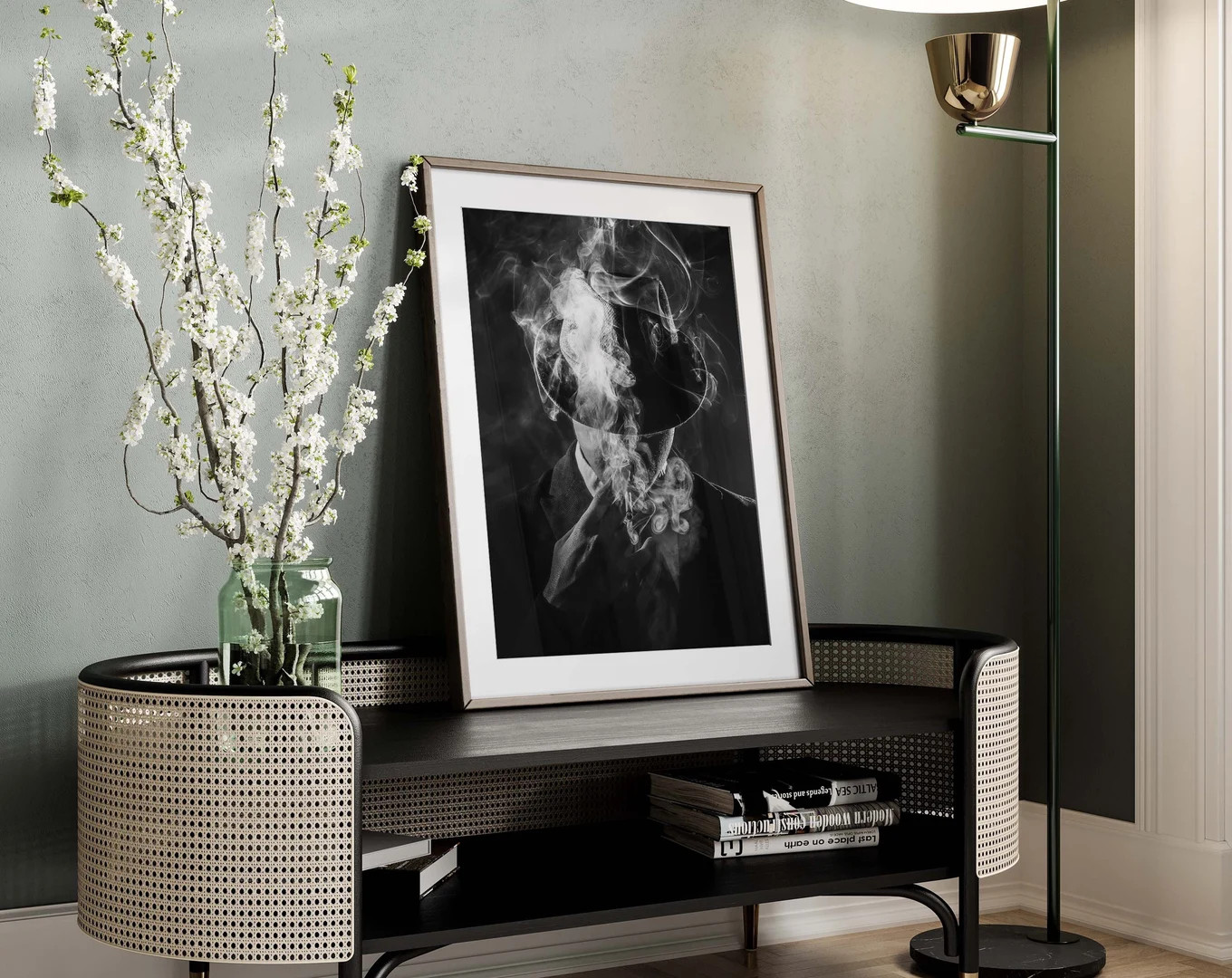 Man Smoking Black and White Poster | Vintage Gentlemen Cigarette Classic Art | Mysterious Vibe Wa... | Etsy (US)