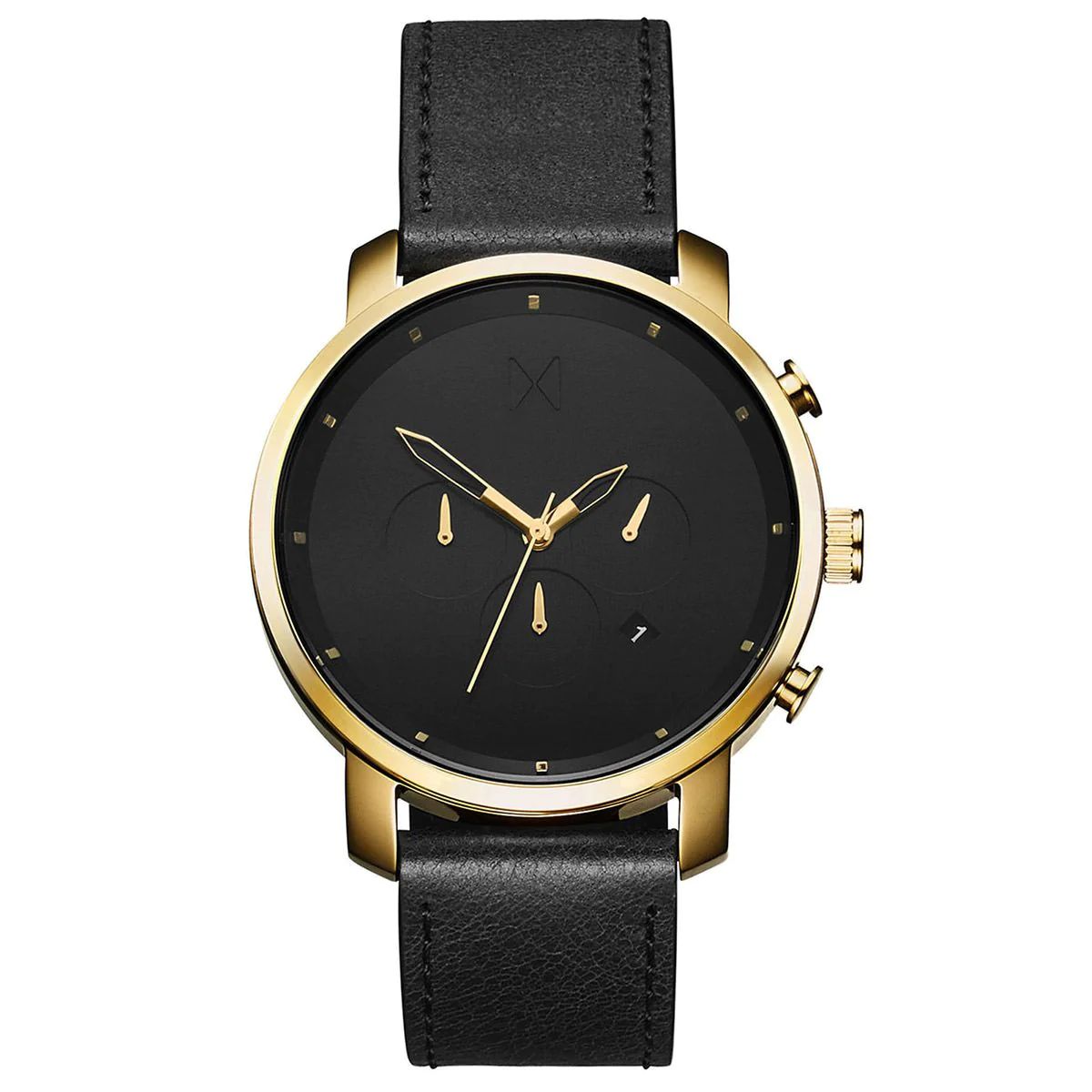 Chrono Gold Black Leather | MVMT Watches