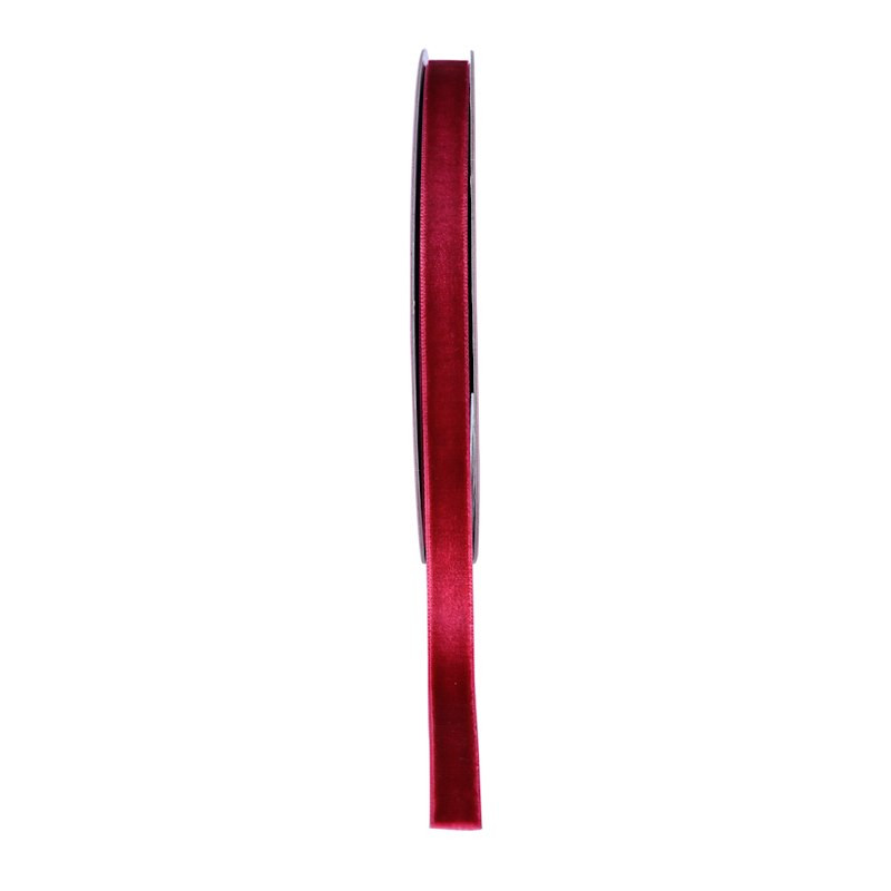 3/8" Burgundy Velvet Ribbon, 10yd | At Home