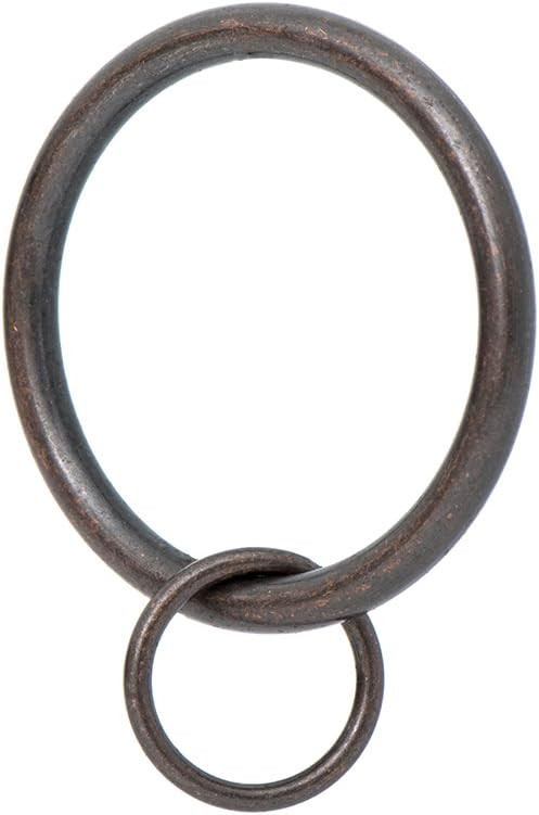 Ivilon Drapery Eyelet Curtain Rings - 1.7" Ring Loop for Hook Pins, Set of 14 - Oil Rubbed Bronze... | Amazon (US)