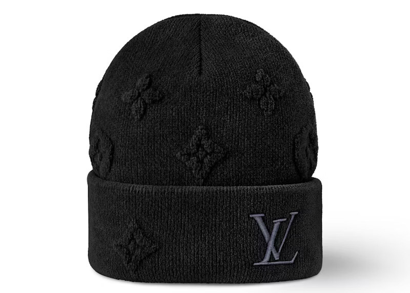 Men's Louis Vuitton LV Crush Monogram Beanie in Black | StockX
