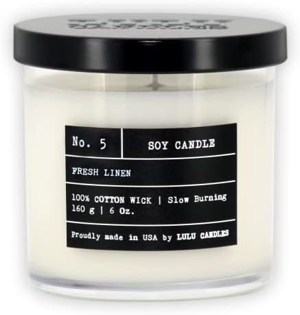 Lulu Candles | Fresh Linen | Luxury Scented Soy Jar Candle | Hand Poured in The USA | Highly Scen... | Amazon (US)