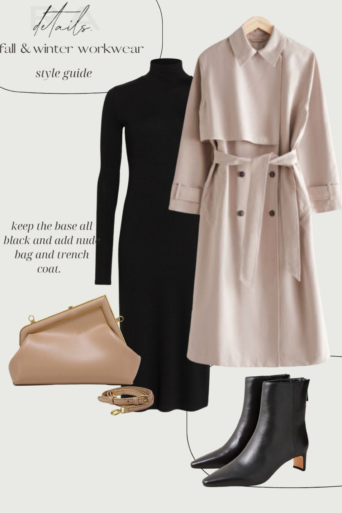 Workwear outfit, knit dress, trench coat, Amazon bag, j crew boots 

#LTKworkwear #LTKstyletip #LTKshoecrush