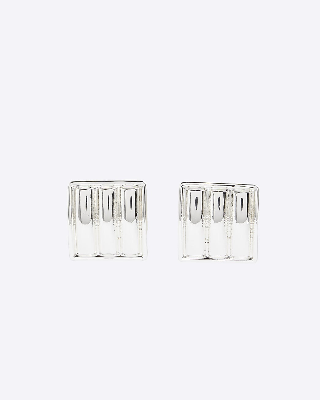 Silver Textured Stud Earrings | River Island UK & IE