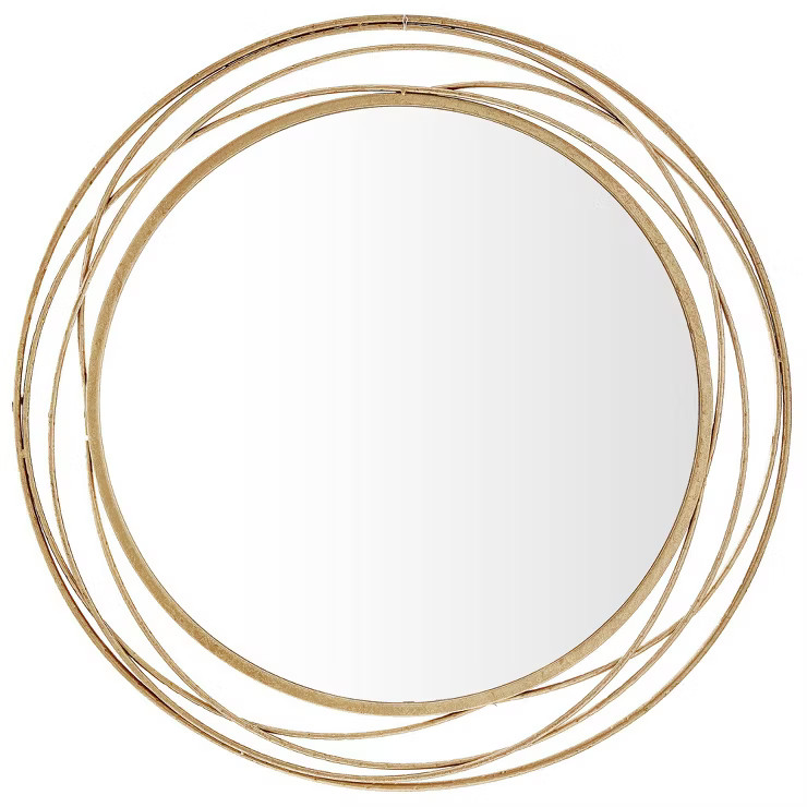 Portia Swirl Decorative Wall Mirror Gold - FirsTime | Target
