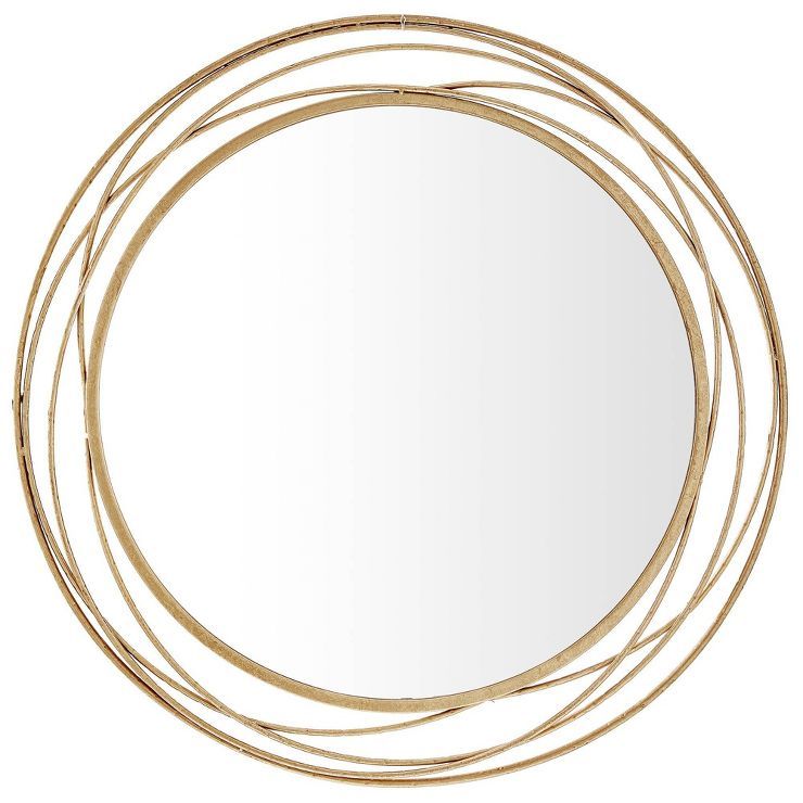 Portia Swirl Decorative Wall Mirror Gold - FirsTime | Target