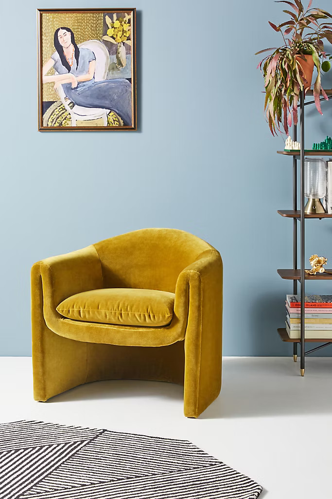 Velvet Sculptural Chair | Anthropologie (US)