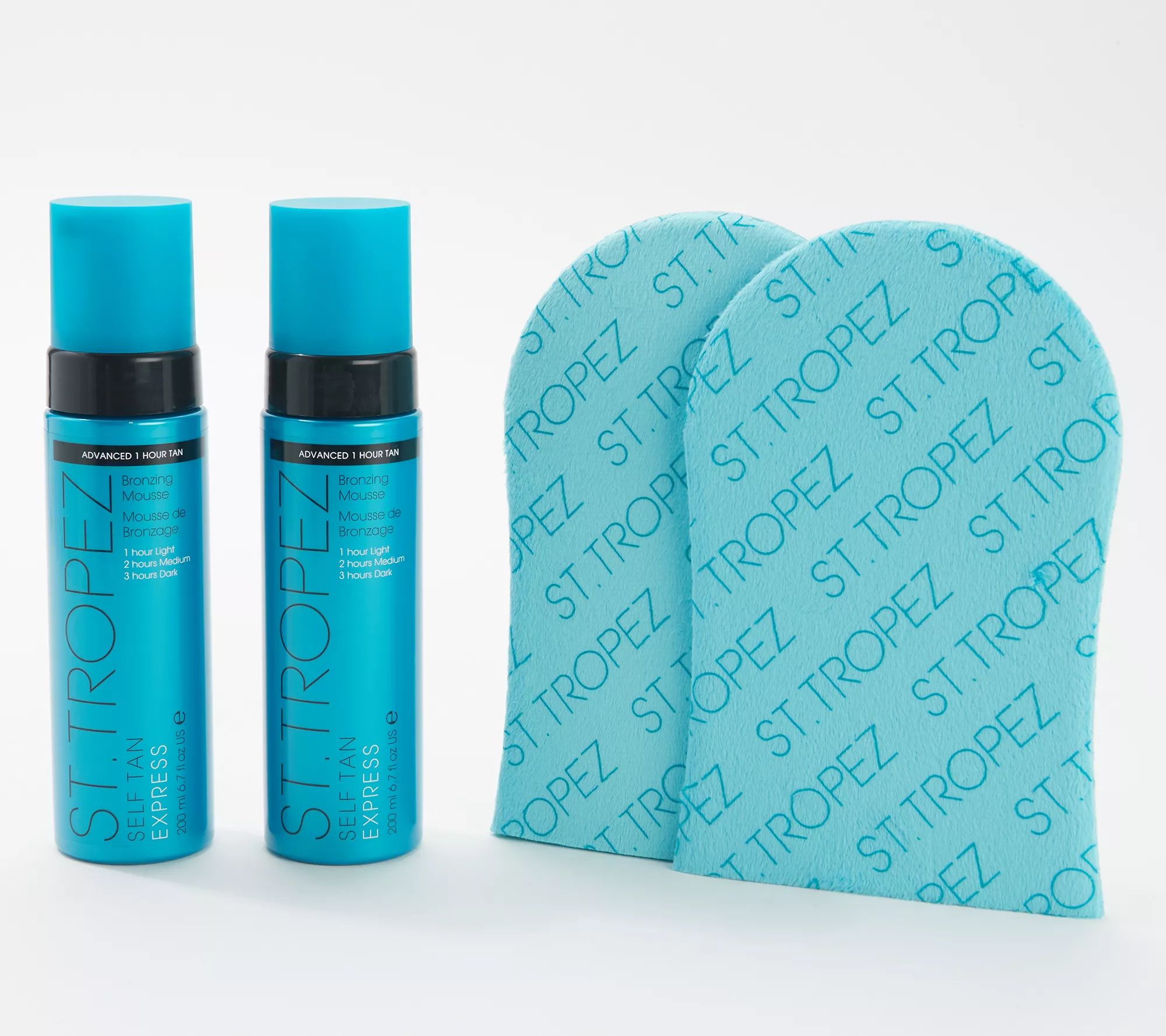 St. Tropez Self-Tan Express Bronzing Mousse Duo with Mitts | QVC