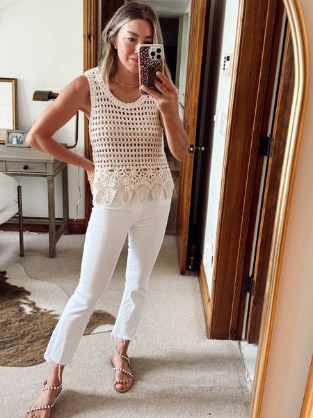 Summer outfit idea 
Forever favorite white jeans 

#LTKStyleTip #LTKFindsUnder50 #LTKOver40