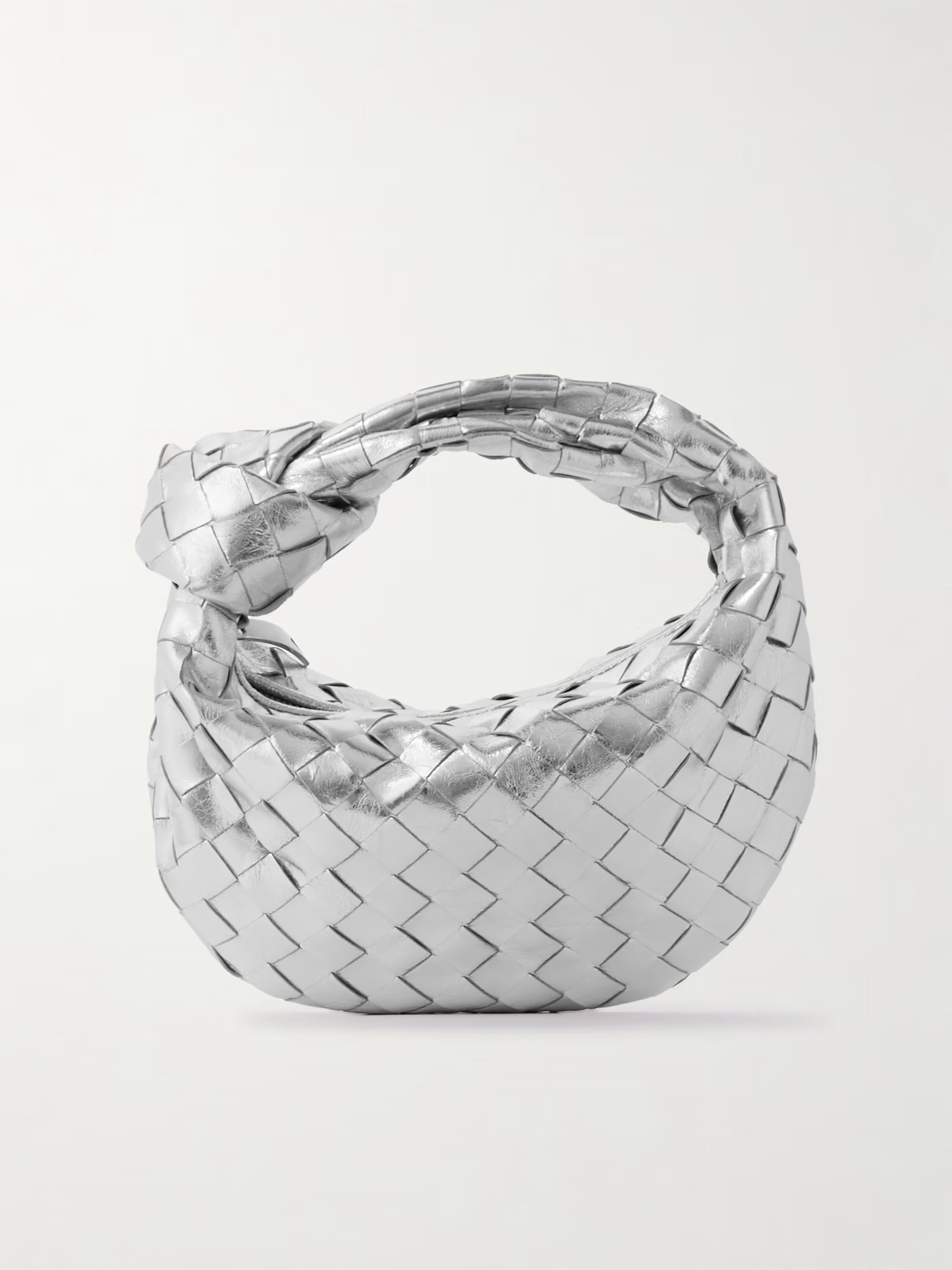 Jodie mini knotted intrecciato metallic leather tote | NET-A-PORTER (UK & EU)