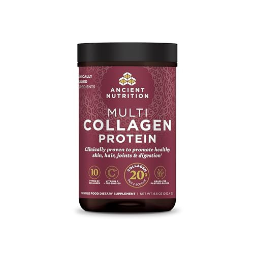 Ancient Nutrition Hydrolyzed Collagen Peptides Powder, Unflavored Multi Collagen Powder Packets for Women and Men with Vitamin C, 24 Servings, Supports Skin and Nails, Gut Health | Amazon (US)
