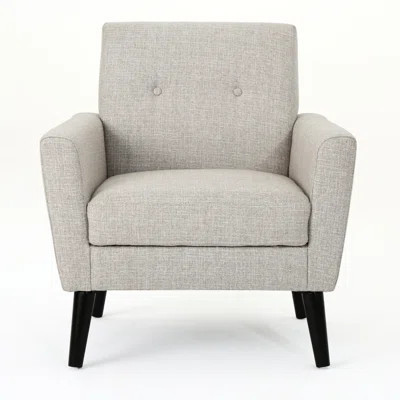 Contemporary Beige Club Chair - Fabric Covered, Birch Wood Base With Nailhead Trim, 29.89" X 31.00" 31.50", 25.00" Arm Height Enticing In Support, Mod | Wayfair North America