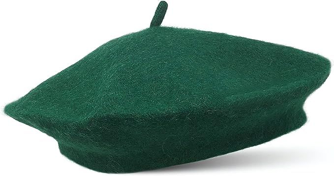 Classic Stretchable Wool French Beret (Green) | Amazon (US)