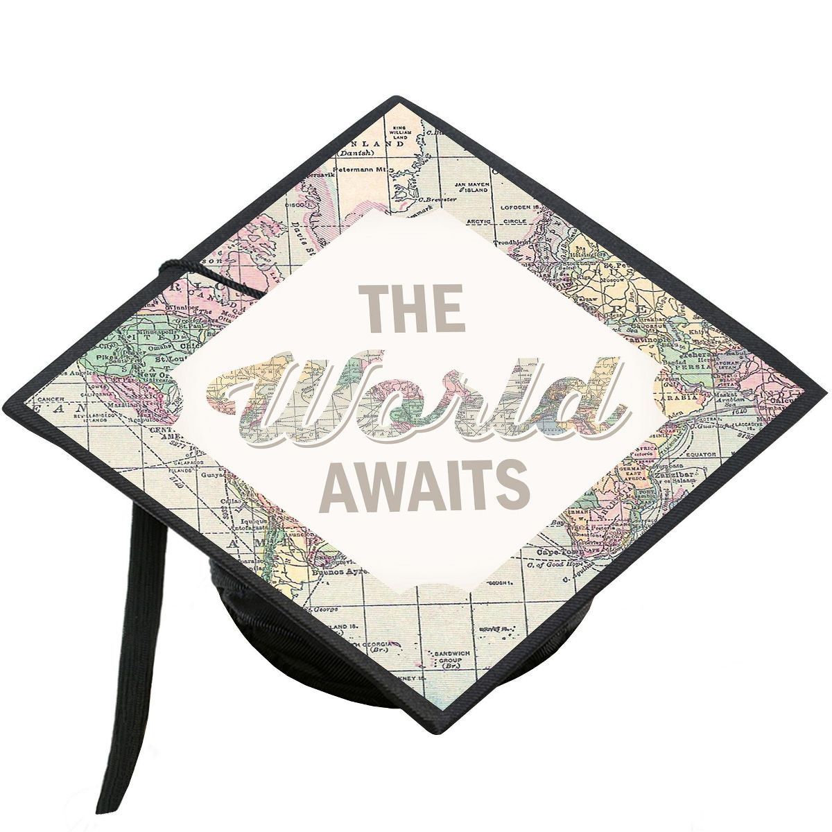 Big Dot of Happiness World Awaits - Travel Themed Graduation Cap Decorations Kit - Grad Cap Cover | Target