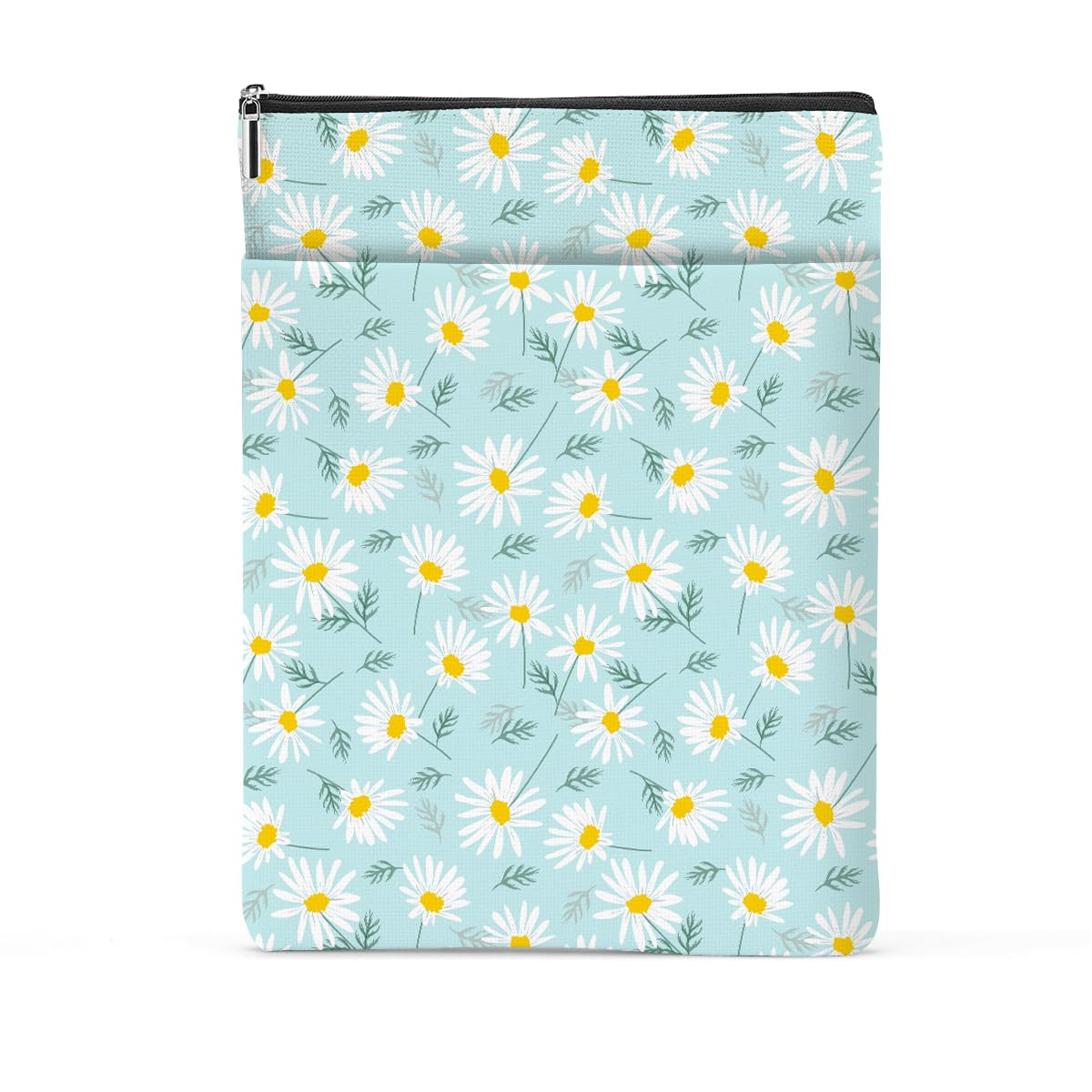 Daisy Pattern Book Lovers Gifts Waterproof Book Sleeve Book Pouch Book Protector with Zipper and ... | Amazon (US)