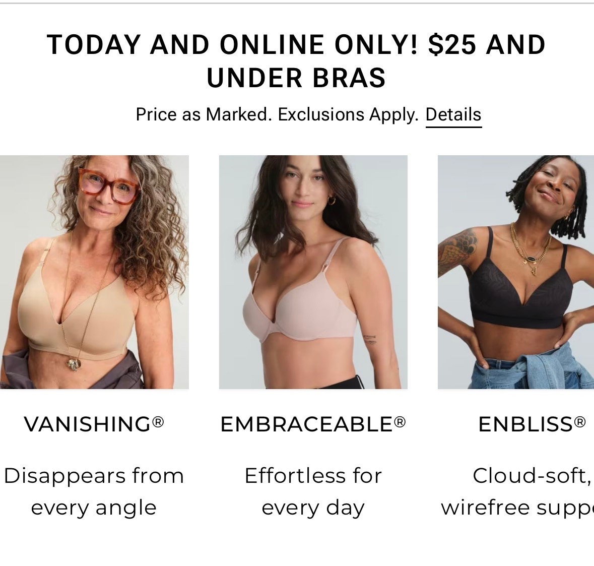 Soma bra sale
$25 bras 
Intimates sale
Women’s seamless bra

#LTKSaleAlert #LTKOver40 #LTKPlusSize
