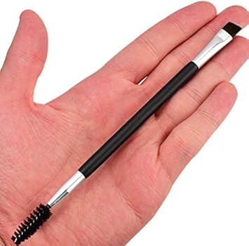 Duo Eyebrow Brush - KINGMAS Professional Angled Eye Brow Brush and Spoolie Brush (Black) | Amazon (US)