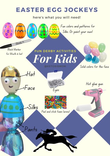 Keep those easter eggs and Make egg Jockeys when Easter is over! #derby #derbycraft #kidscraft #KentuckyDerby 

#LTKfamily #LTKkids
