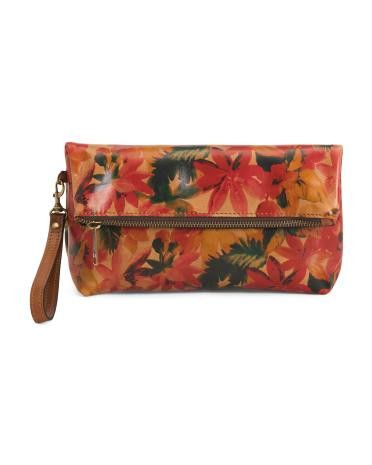 Leather Valerie Foldover Wristlet Pouch | TJ Maxx