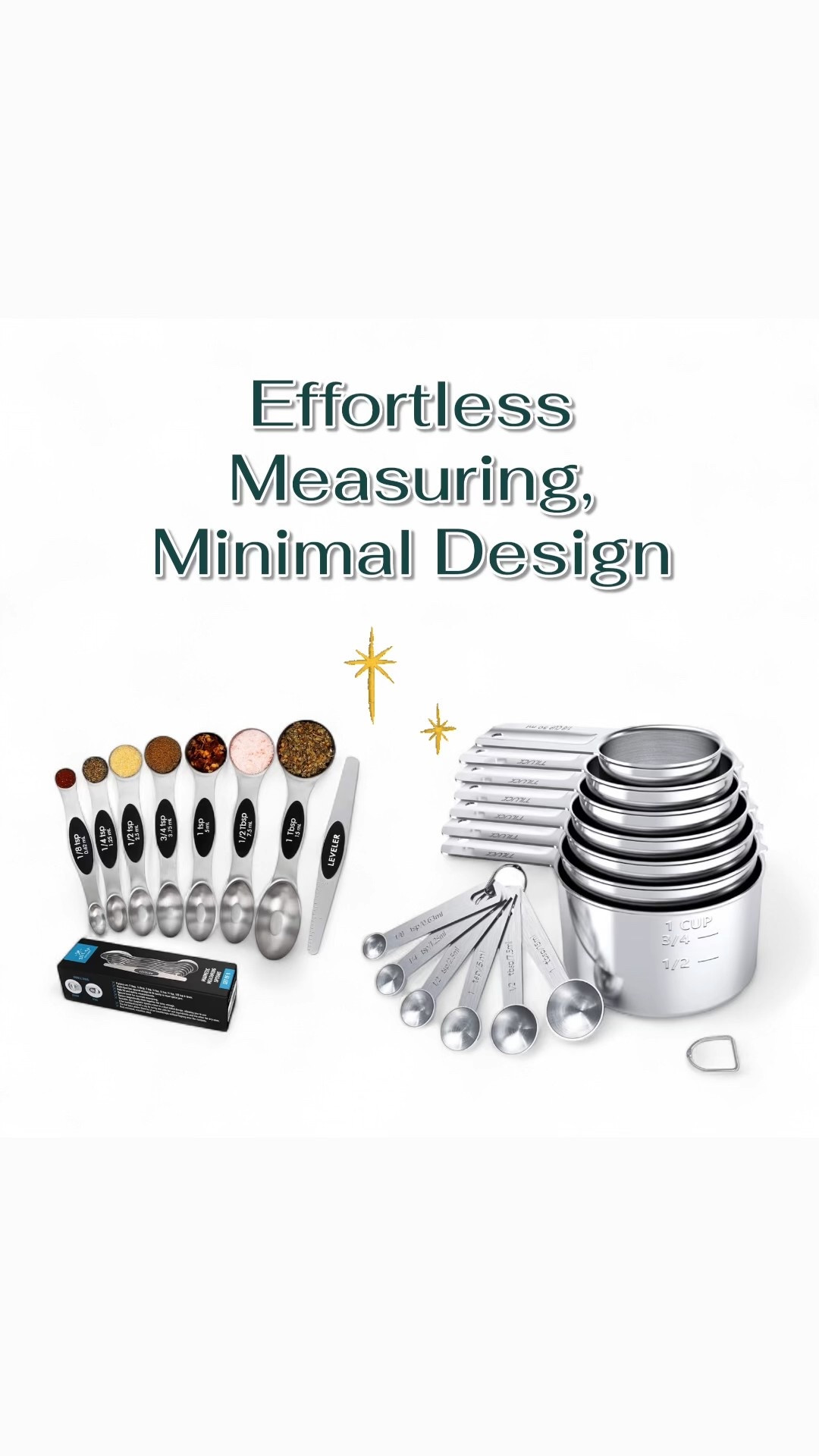 One set does it all 👏 These measuring cups + double-ended spoons save space and time — no more digging for the right size mid-recipe. Genius kitchen find you’ll actually use daily 🍪🥄  #KitchenFinds #LTKHome #LTKKitchen #KitchenEssentials #BakingTools #CookingMadeEasy #OrganizationGoals #SmartStorage #LTKSaleAlert #KitchenMustHaves #AmazonFinds #HomeCooking #KitchenGadgets #LTKCanada #KitchenFavorites

#LTKfall #LTKgiftguide #LTKhome