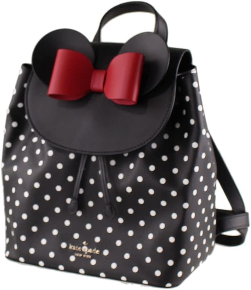 Kate Spade New York x Disney Minnie Mouse Black Polka Dot Leather Backpack | Amazon (US)