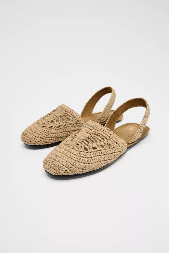 Flat slingback shoes with a braided top. Flat sole. Ankle strap fastening. Round toe.Sole height:... | Zara US