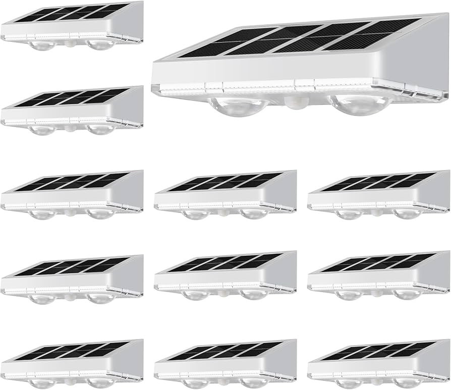 NIORSUN Solar Fence Lights,12 Pack Solars Deck Light,Warm White Color,Outdoor Bulb Waterproof Led... | Amazon (US)
